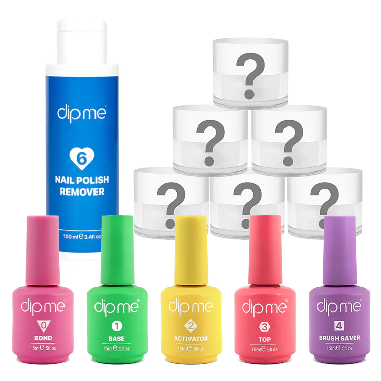 Starter Essentials + 6 Shades, Your Choice + Bond & Nail Polish Remover